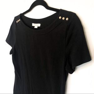 White House Black Market Black T-Shirt Size Small